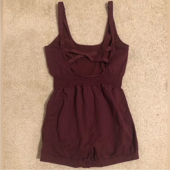 Free People Good Karma Runsie In Oxblood. NWOT! Sz XS & XL - Picture 6 of 8